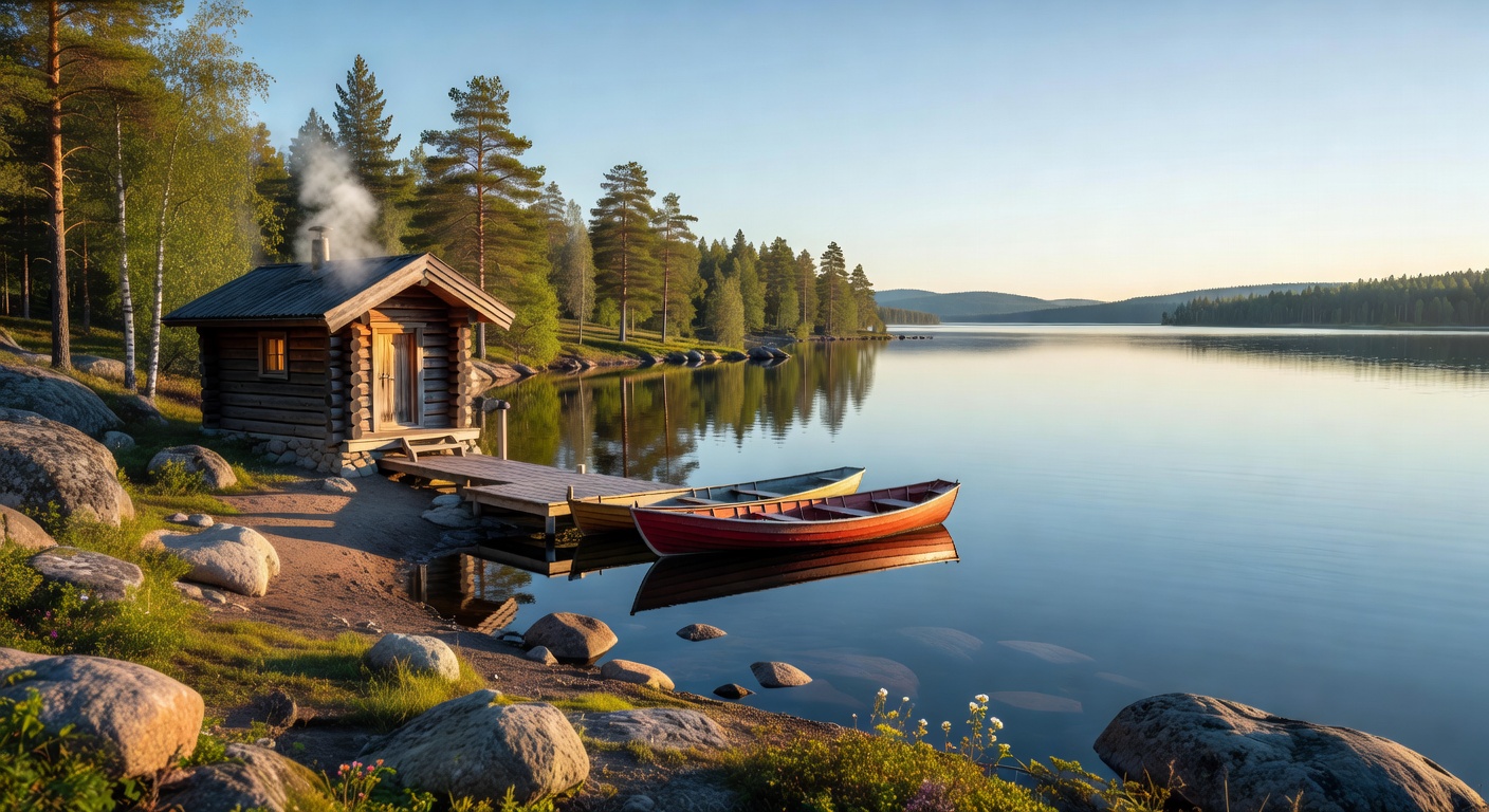 Lake wellness package with serene Finnish nature retreat