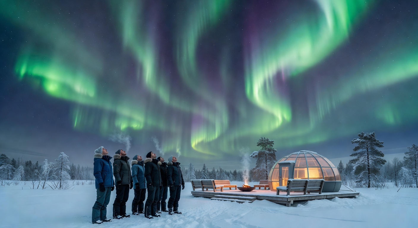 Northern lights exclusive viewing experience in Lapland