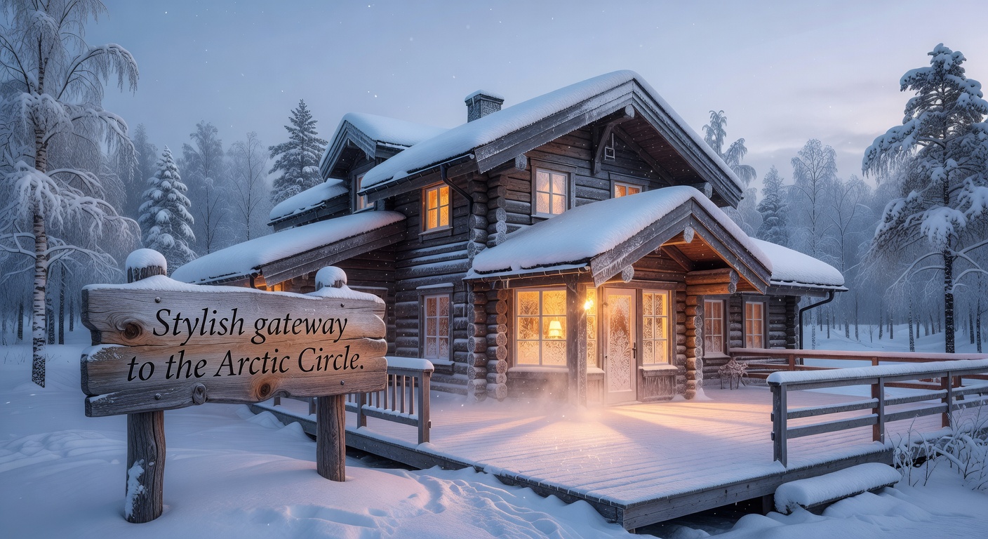 Rovaniemi arctic destination with cozy luxury lodge settings